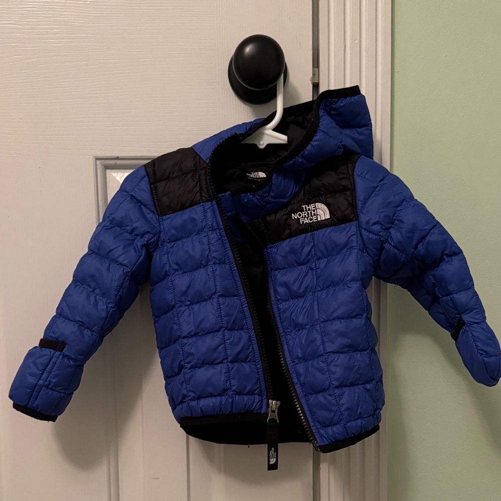 The North Face Kids Blue and Black Puffer Jacket